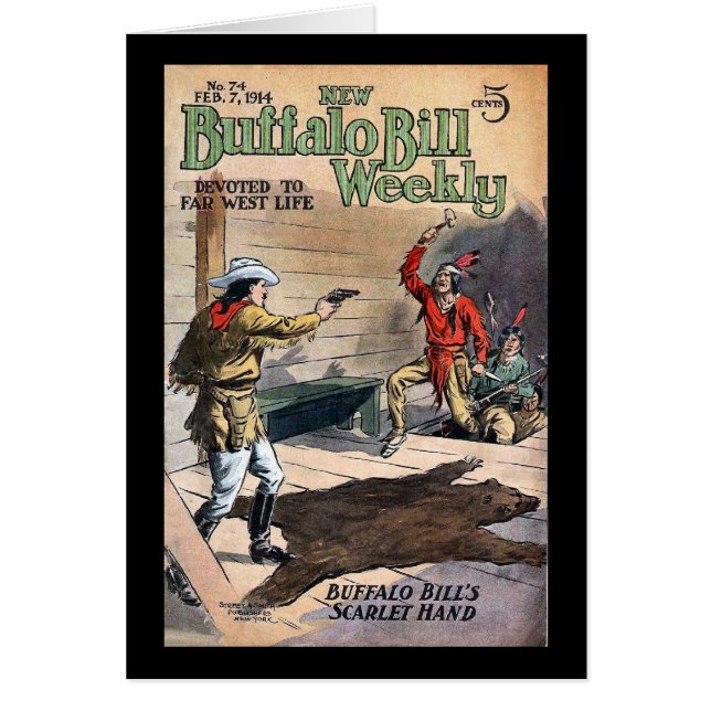 Veckonr.en 74 1914 för ny buffelräkning hälsningskort (Framsidan)