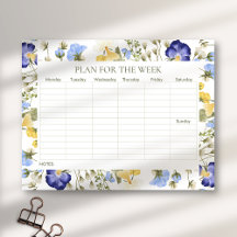 Veckoplanerare för vildblommor