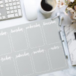 Veckoplanering Anpassningsbar Färg Tear Away-kalen Anteckningsblock<br><div class="desc">Vit brushy stil brev. Anpassa med din egen bakgrund färg och klicka på "anpassa" för att ändra färg på högerna. använda öga-dropparen verktyg,  "avancerad" för hela spektrumet. Linjerad version är också tillgänglig.</div>