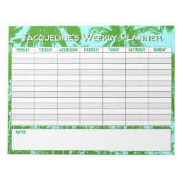 Veckoplanering för anpassning med Namn Choice. Anteckningsblock