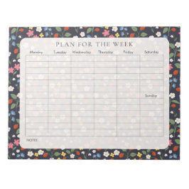 Veckoplanering för marin jordgubbsplantation anteckningsblock