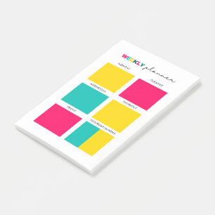 Veckoplanering Journal Post-it Block