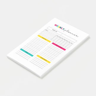 Veckoplanering Journal Post-it Block