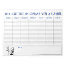 Veckoplanering med rubrik för att anpassa. anteckningsblock