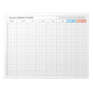 Veckoplanering - minimalistiskt funktionellt Antec Anteckningsblock
