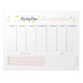 Veckoplanering - Modern triangel Anteckningsblock