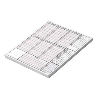 Veckoplanering - sida med spårare och månadsstödra anteckningsblock