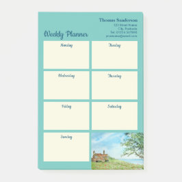 Veckoplanering Sommarvallmo Fält Kusten Post-it Block