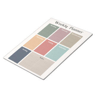 Veckoplanering, söndag start anteckningsblock