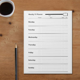 Veckoprogram Anteckningsblock