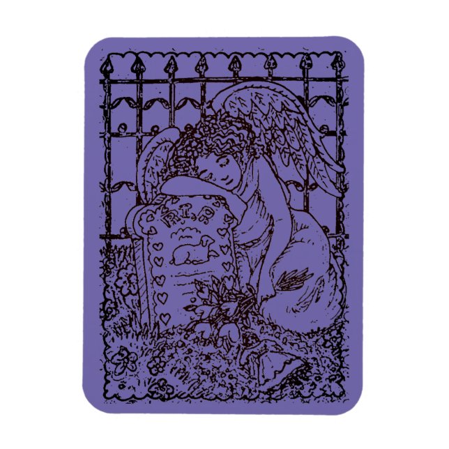 VECKORGARDIANGEL, CEMETERY MOURNING SYMPATHY MAGNET (Vertikal)