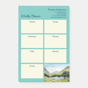 Veckoschema Lake Buttermere Cumbria England Post-it Block