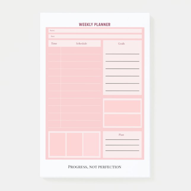 Veckoschema Post-it Block (Framsida)