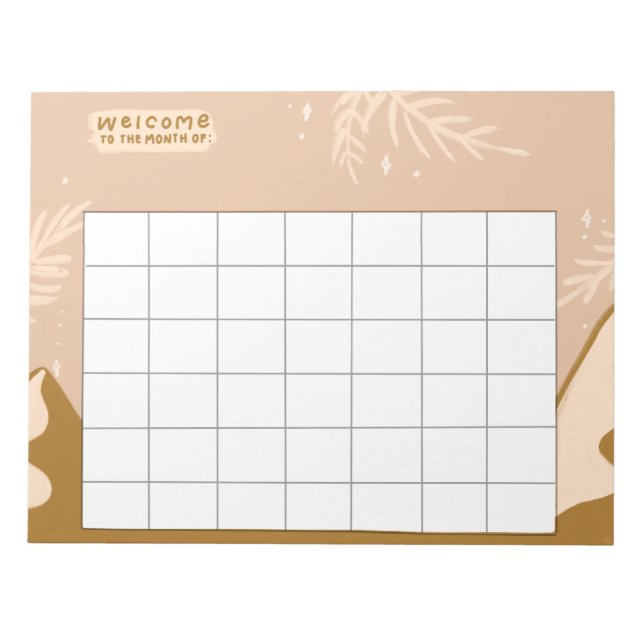 Veckoschema Trackers Anteckningsblock (Framsida)