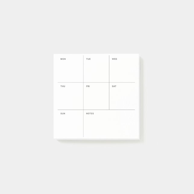 Veckostudieplan Post-it Block (Framsida)