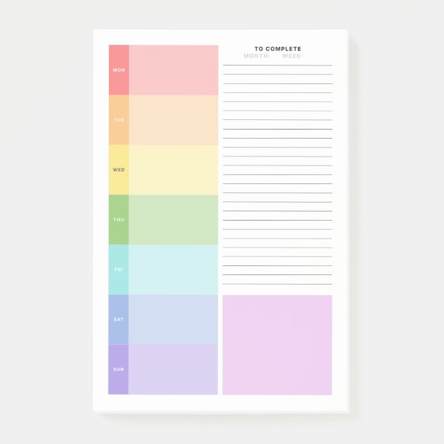 Veckostudieplan Post-it Block (Framsida)