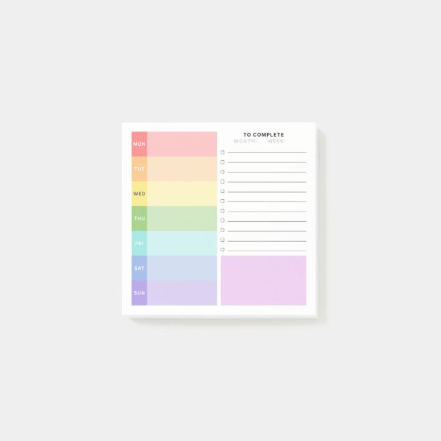 Veckostudieplan Post-it Block (Framsida)