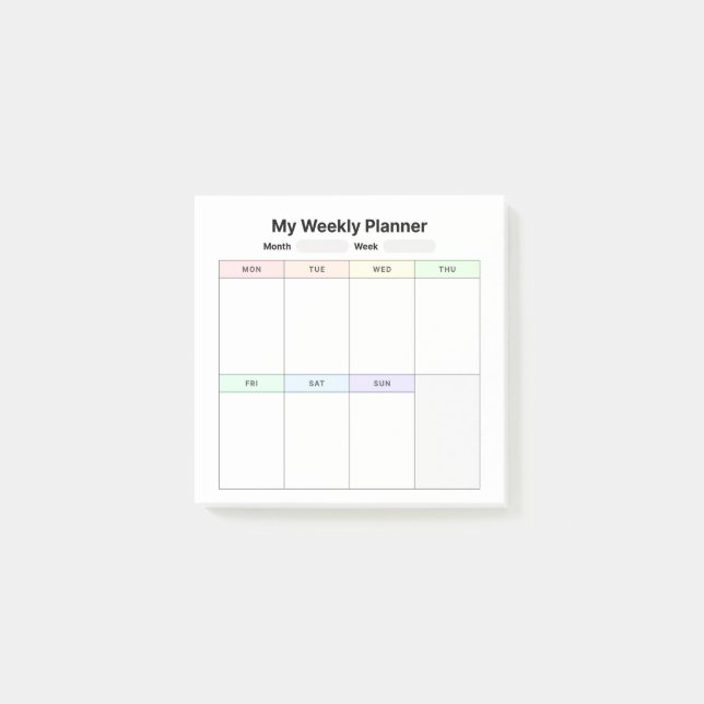 Veckostudieplan Post-it Block (Framsida)