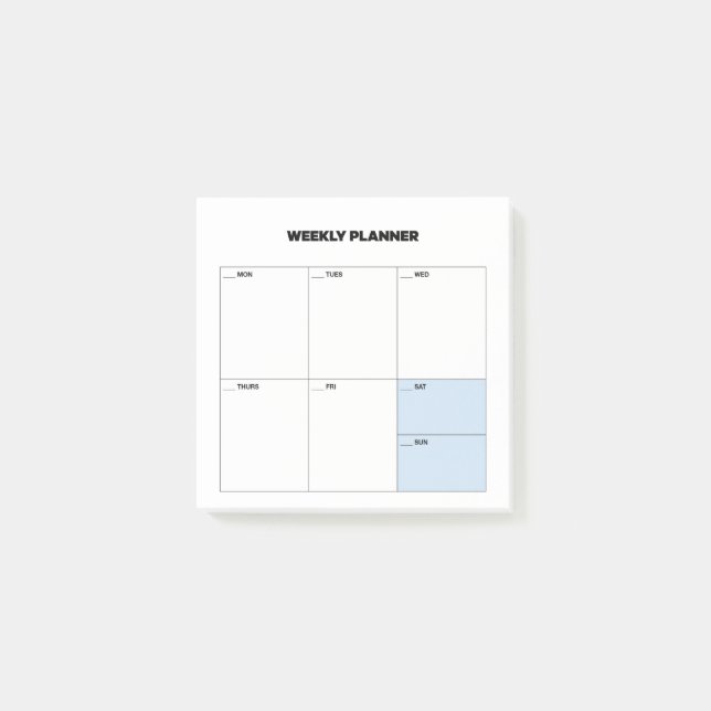 Veckostudieplan Post-it Block (Framsida)