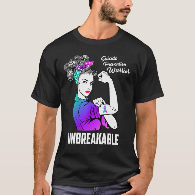 Veckovecka Warrior U för förebyggande av kvinnosjä T Shirt (Framsida)