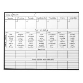 Veckovis rörelsekalender V2 - anpassa Anteckningsblock