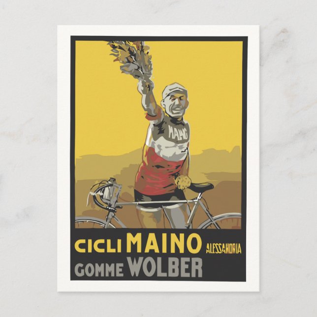 Vector Art, cykling, italiensk mästare 1920 Vykort (Framsida)