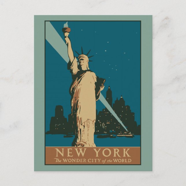 Vector Art Deco New York  City Vykort (Framsida)