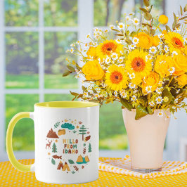 Vector Art Idaho Theme State Symbols Mugg