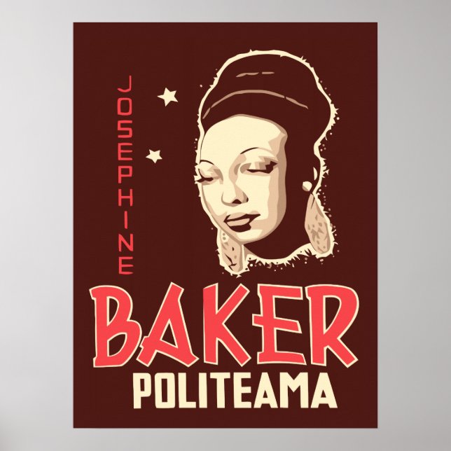 Vector Art Josephine Baker på Politeama Poster (Framsidan)