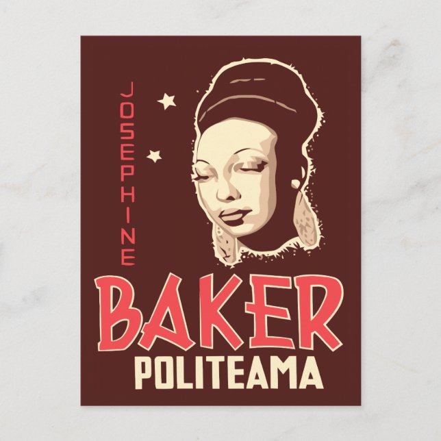 Vector Art Josephine Baker på Politeama Vykort (Framsida)