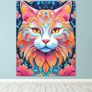 Vector Cat-Kanvastryck Canvastryck