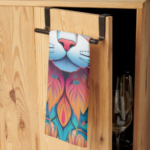 Vector Cat Towel Kökshandduk