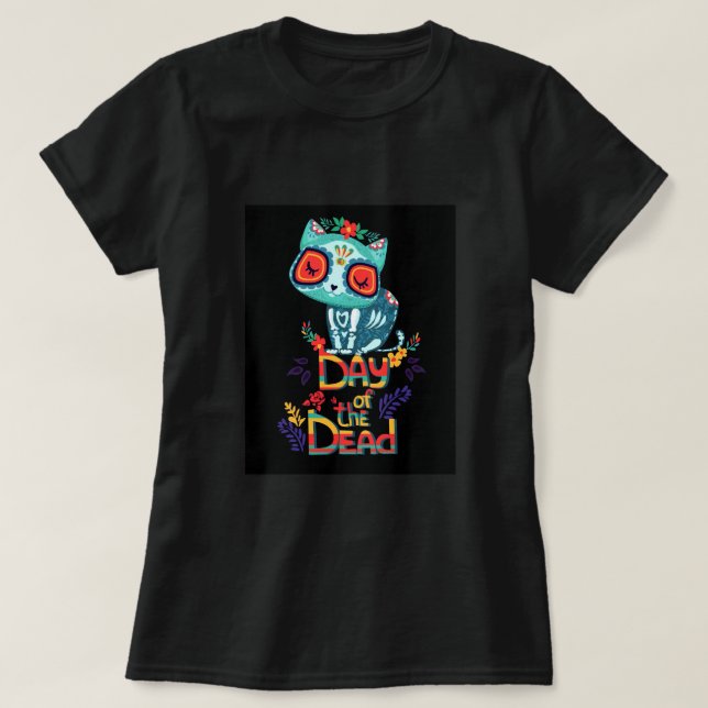Vector day of the dead tecknad t shirt (Design framsida)