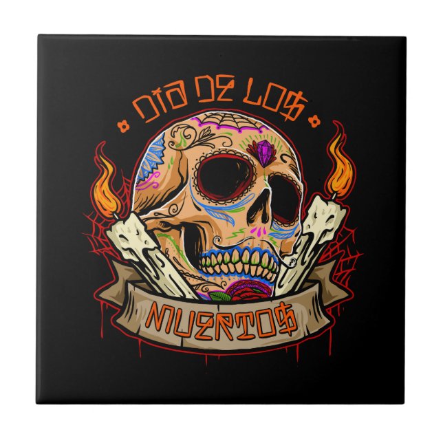 Vector de los muertos head kakelplatta (Framsidan)
