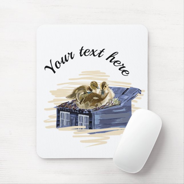 Vector duck family illustration musmatta (Med mus)