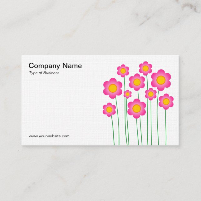 Vector Flowers III - (Linen) Visitkort (Framsida)