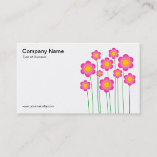 Vector Flowers III - White Visitkort