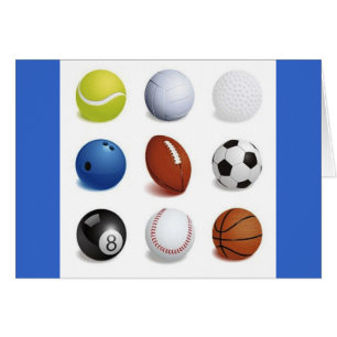 Vector Illustration of Sport Bollar Hälsningskort