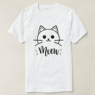 Vector-katt med lustig tecknad. Skriv ut för t-shi T Shirt