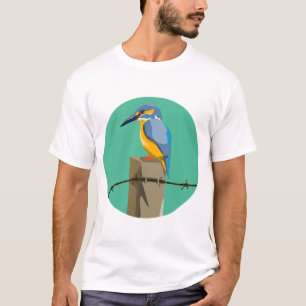 Vector Kingfisher NZ bird T Shirt