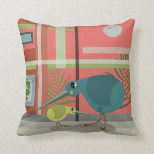 Vector Kiwi Bird Family Kudde