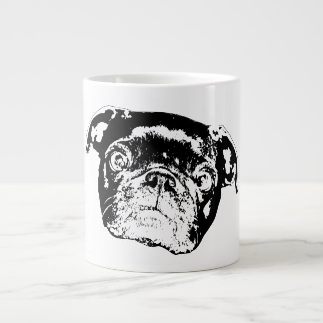 Vector Morgon Pug Jumbo Mugg (Framsidan)