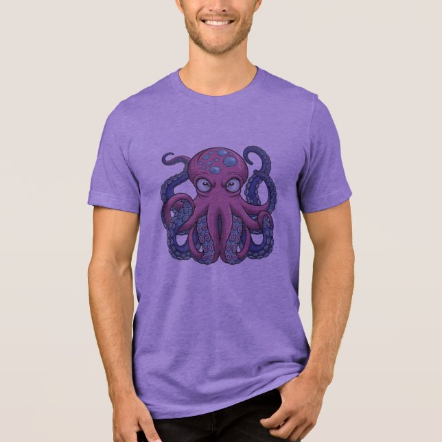 Vector Octopus Monster T-Shirt Design - Edo Ukiyo (Framsida)