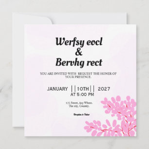 Vector of Blommigt Wedding-inbjudningskort Inbjudningar