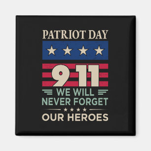 Vector patriot dag 9 11 kommer vi aldrig att glömm magnet