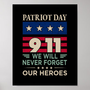 Vector patriot dag 9 11 kommer vi aldrig att glömm poster
