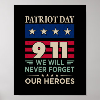Vector patriot dag 9 11 kommer vi aldrig att glömm poster