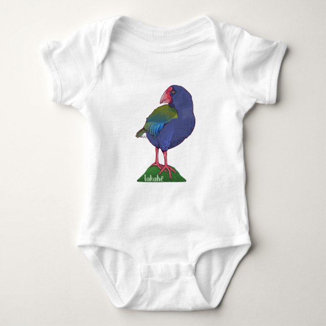 Vector takahe New Zealand Bird T Shirt (Framsida)