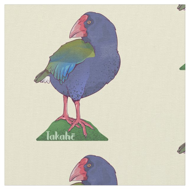 Vector takahe New Zealand Bird Tyg (Närbild)