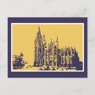 Vector teckning Cologne Cathedral (Kölner Dom) Vykort